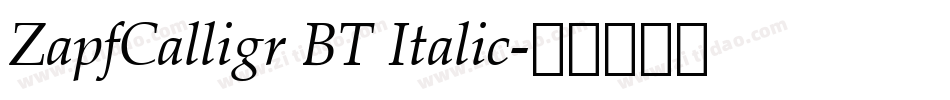 ZapfCalligr BT Italic字体转换